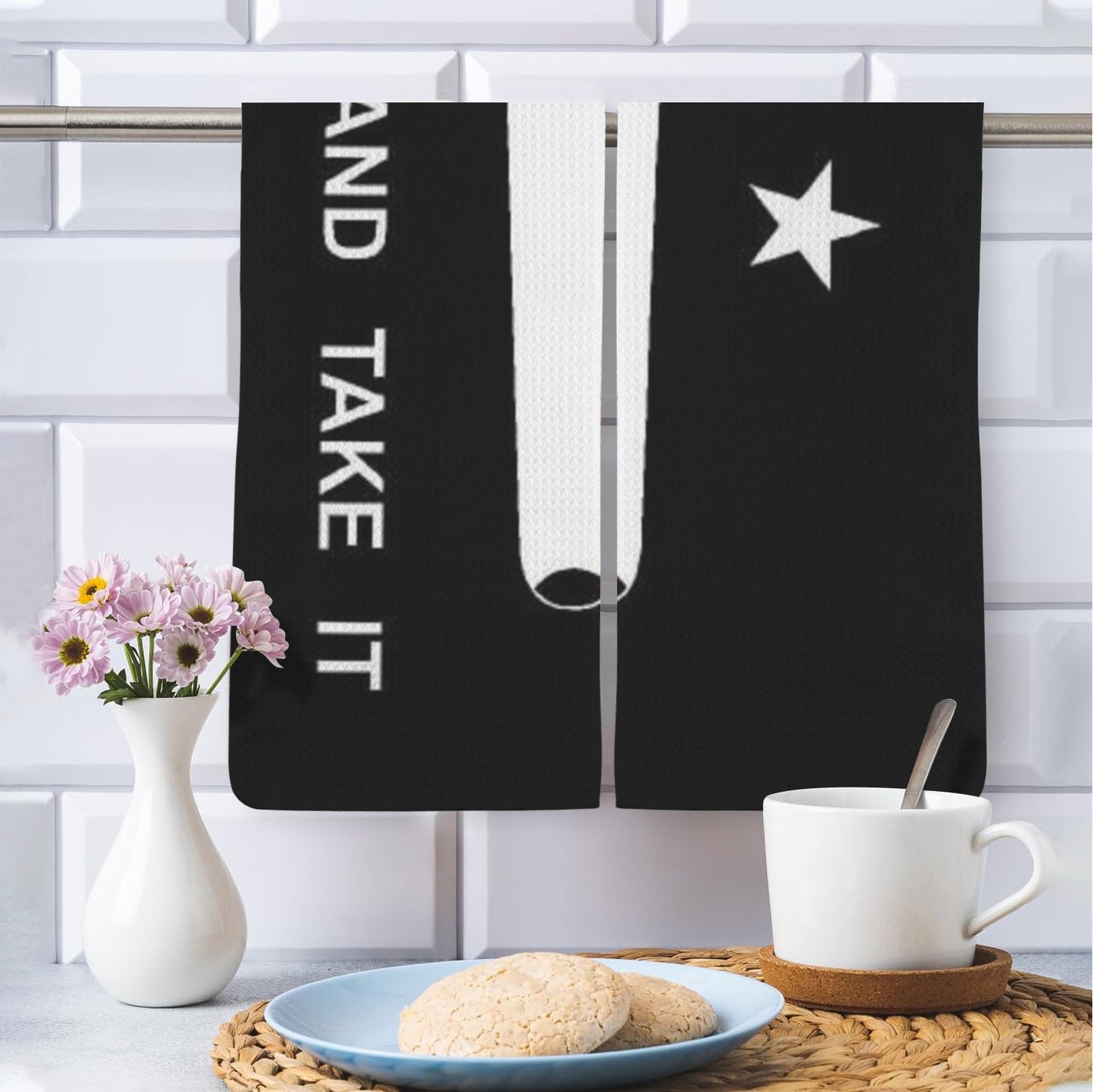 Come and Take It Flag Inspired Kitchen Towel 40X60cm (Pack of 2) (Made in the USA)