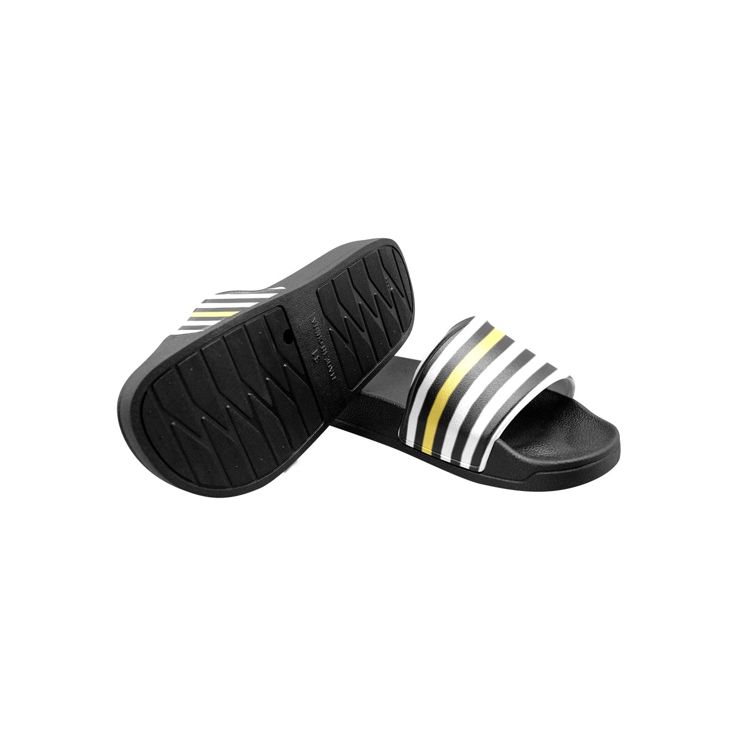 Thin Gold Line Flag Kid's Slide Sandals