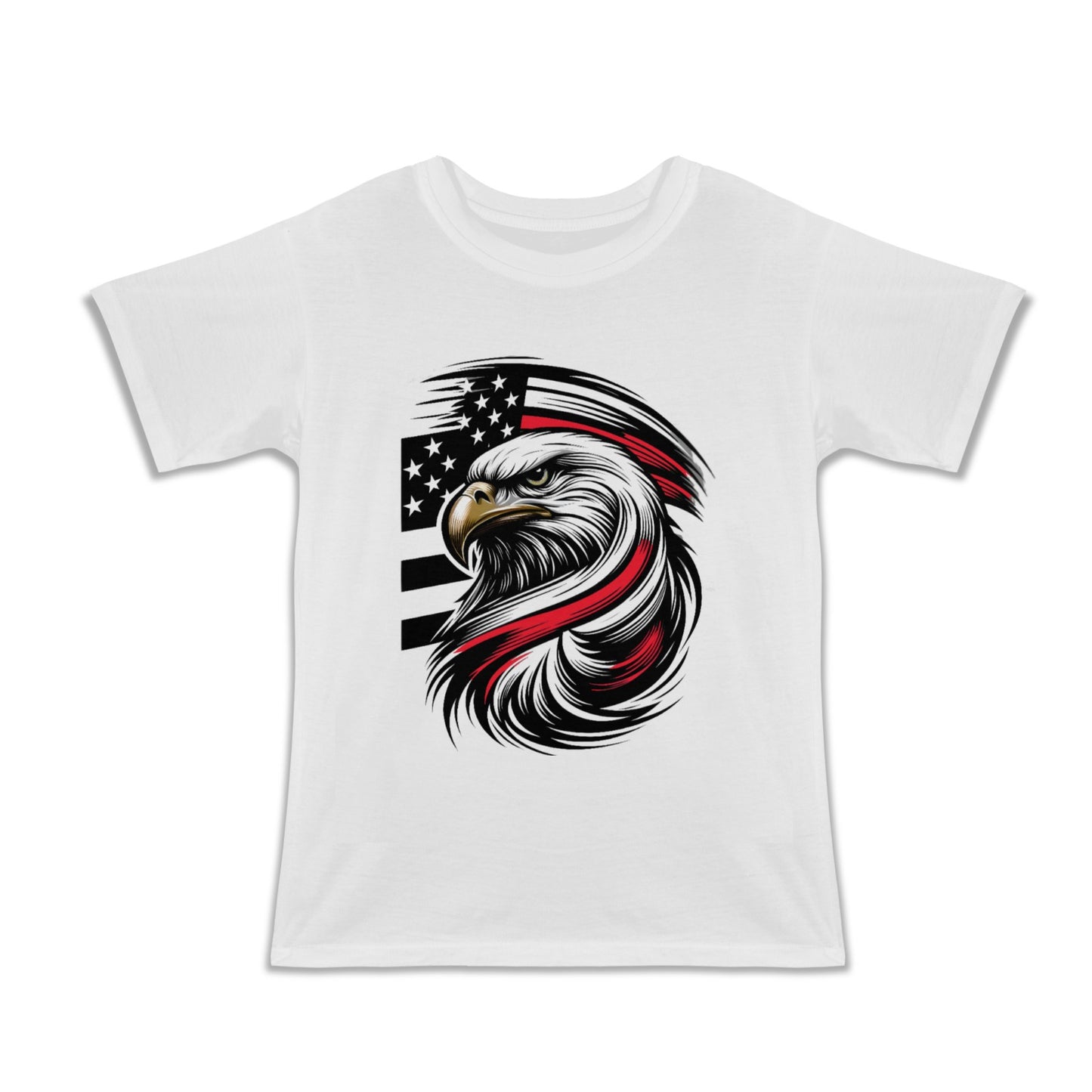 Thin Red Line Flag Eagle Girls T-Shirt Made in the USA