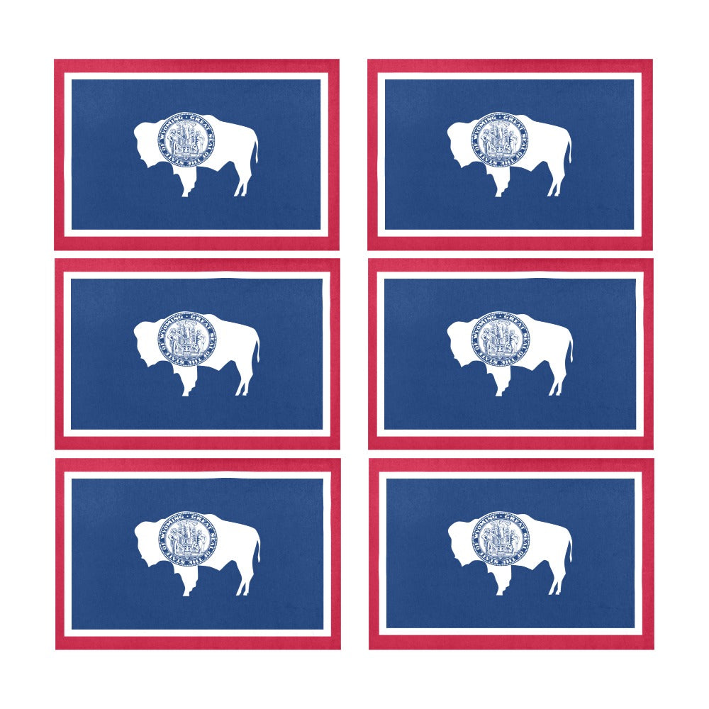 Wyoming Flag Placemats 12" x 18" (Set of 6)