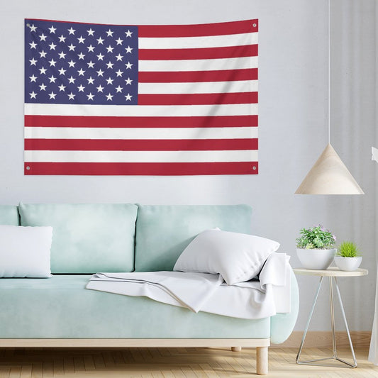 USA/American Flag Inspired Wall Mount Flag with Four Grommets (35x59 in)