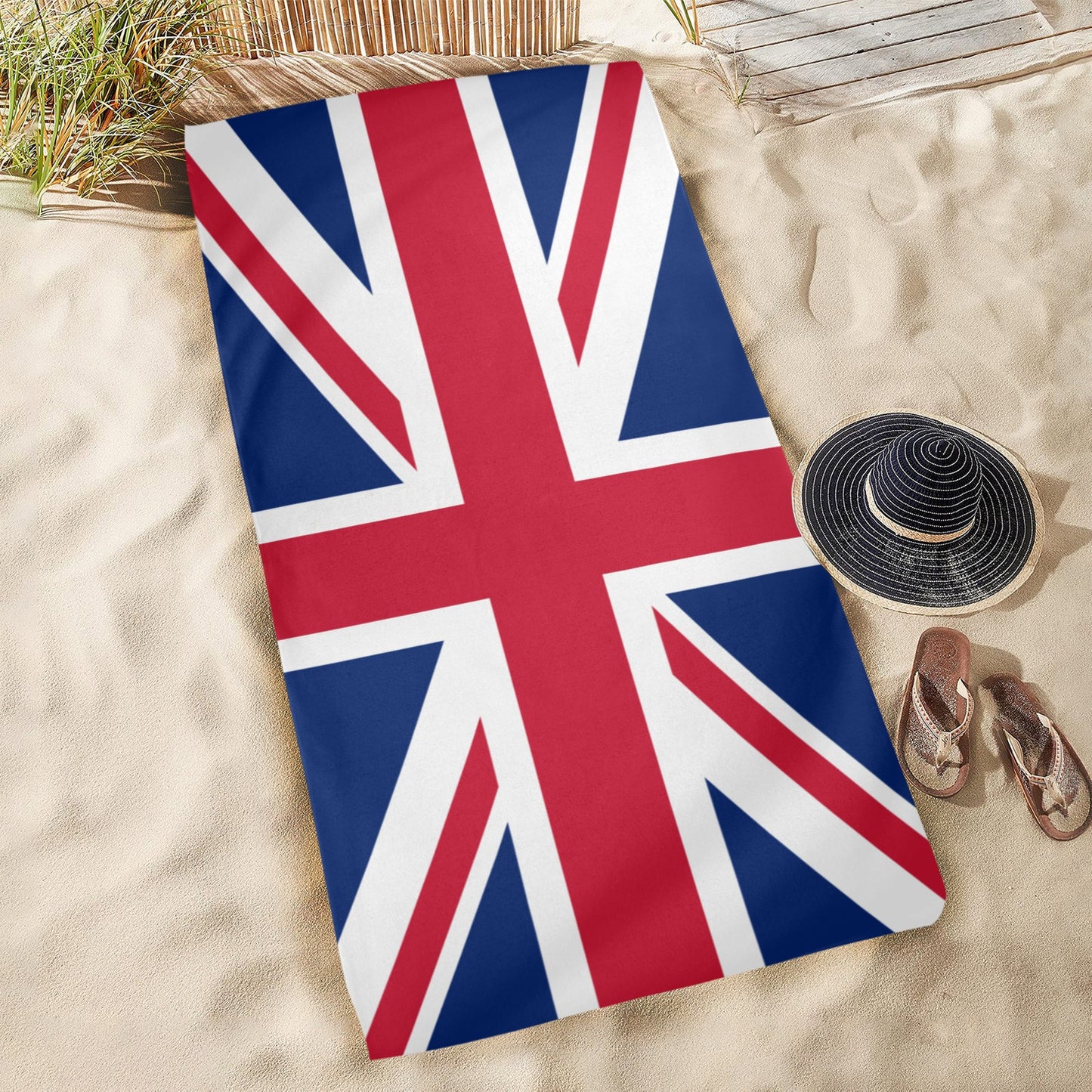 UK/Great Britain Flag Beach Towel 31"x71" (Made in USA)