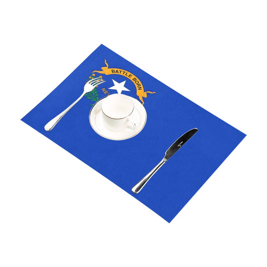 Luv My Flag blue placemat featuring Nevada state design.