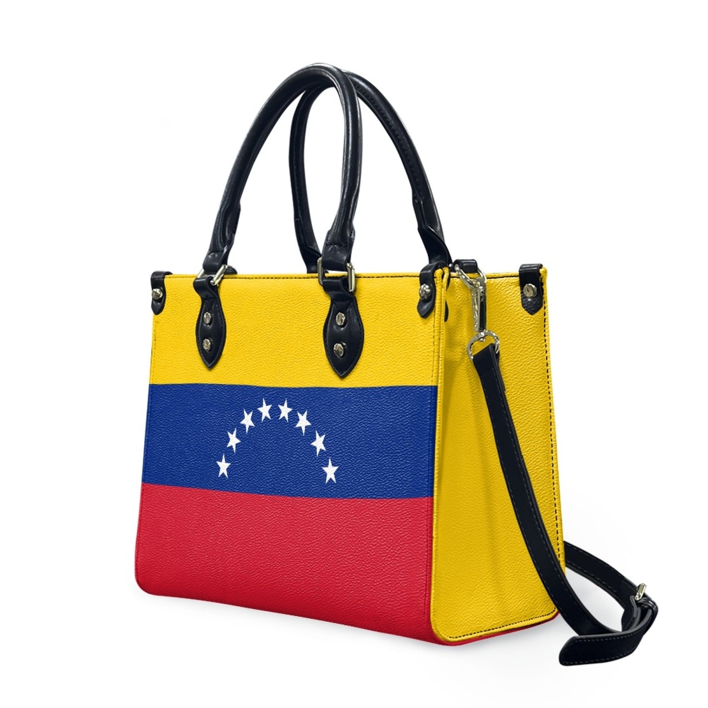 Venezuela Flag Bag With Bold Appeal – PU Leather Purse With Starry Seal
