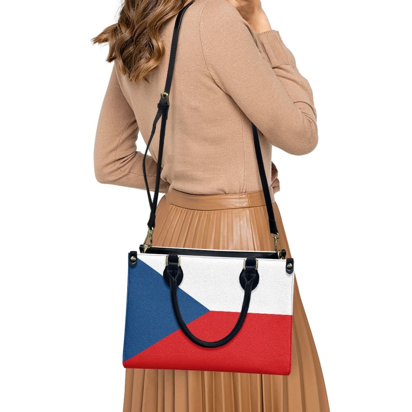 Czech Republic Flag Inspired Handbag – PU Leather Purse That Pops with Prague Style Stops - Luv My Flag