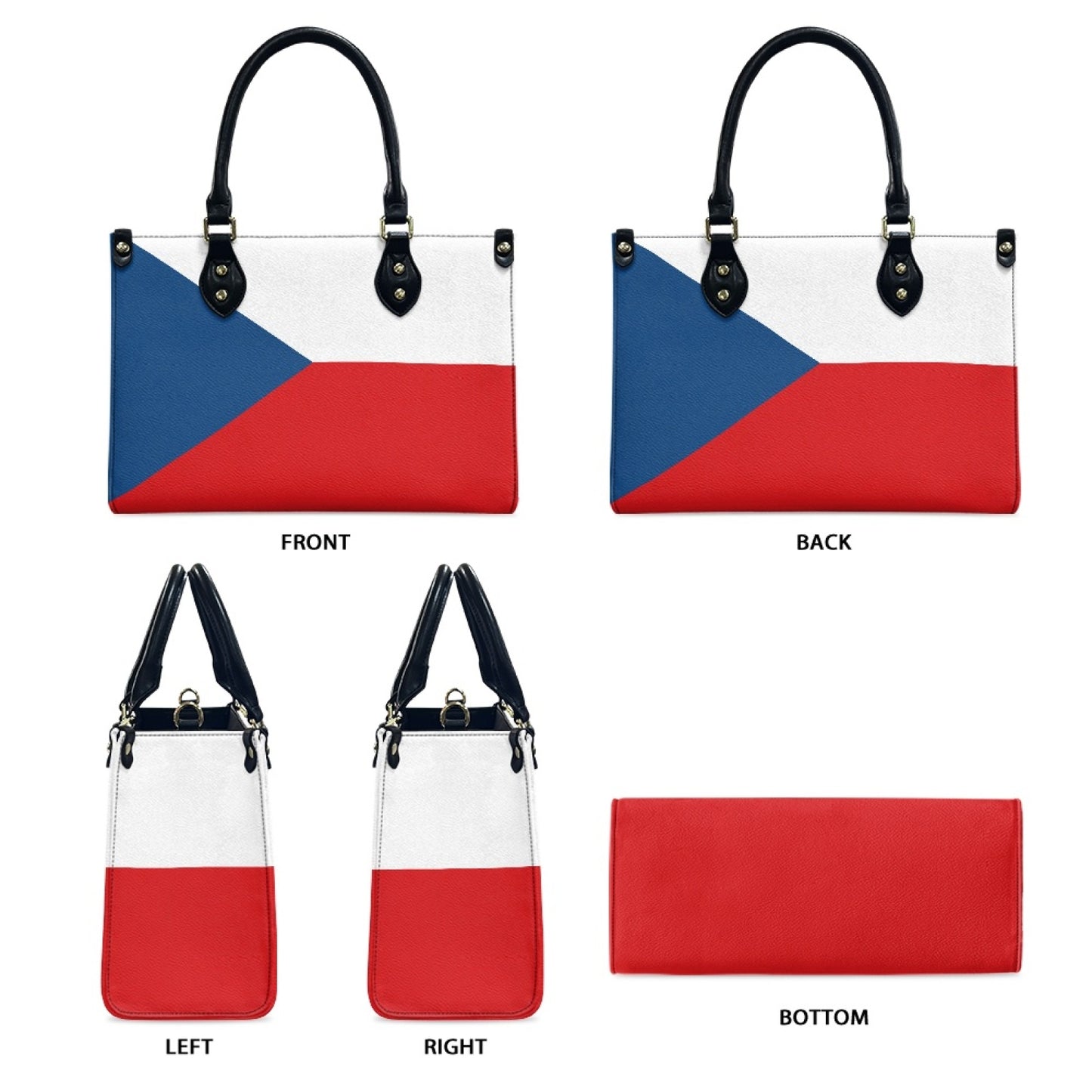 Czech Republic Flag Inspired Handbag – PU Leather Purse That Pops with Prague Style Stops - Luv My Flag