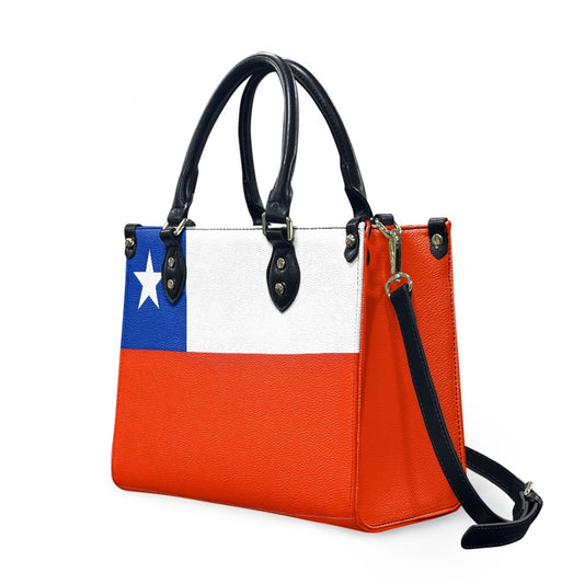 Chile Flag Inspired Handbag – Bold PU Leather Purse with Patriotic Style Burst - Luv My Flag