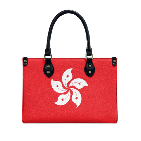 Hong Kong Flag Handbag With Red Bloom Room to Zoom - Luv My Flag