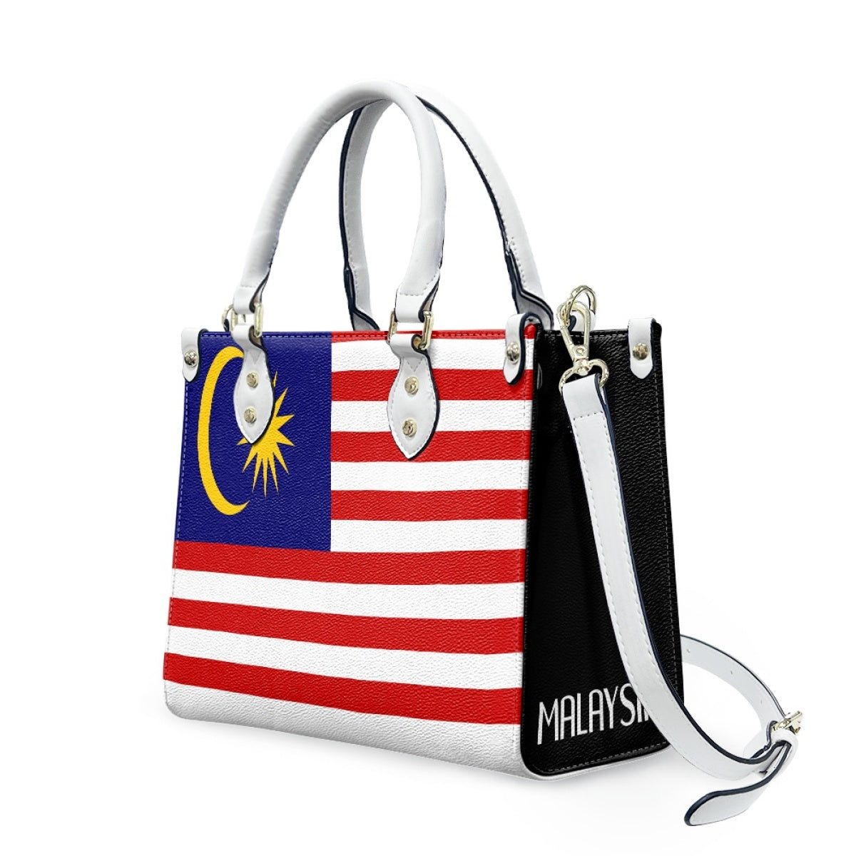 Malaysia Flag Bag With Flair – PU Leather Shoulder Handbag to Wear Anywhere - Luv My Flag