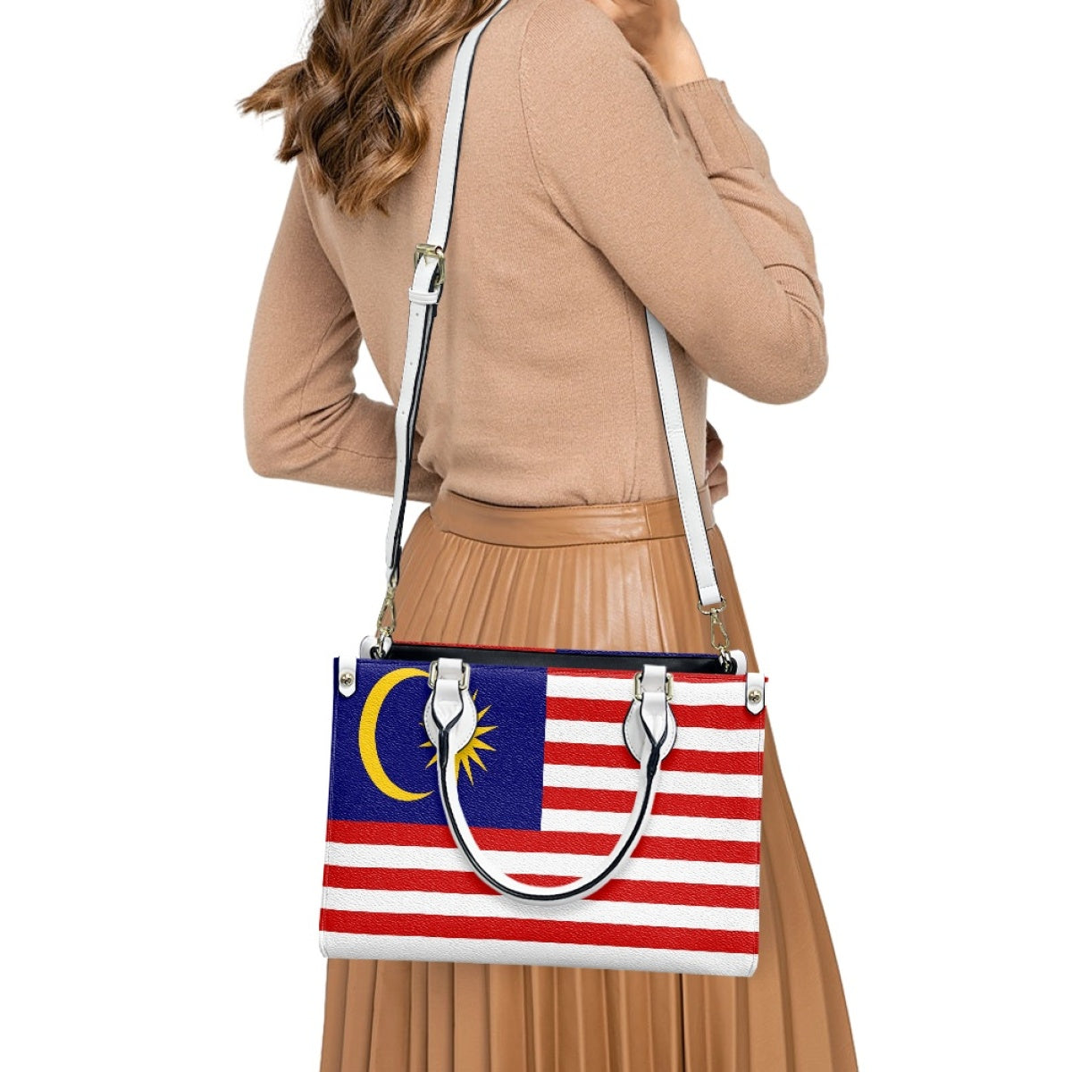 Malaysia Flag Bag With Flair – PU Leather Shoulder Handbag to Wear Anywhere - Luv My Flag