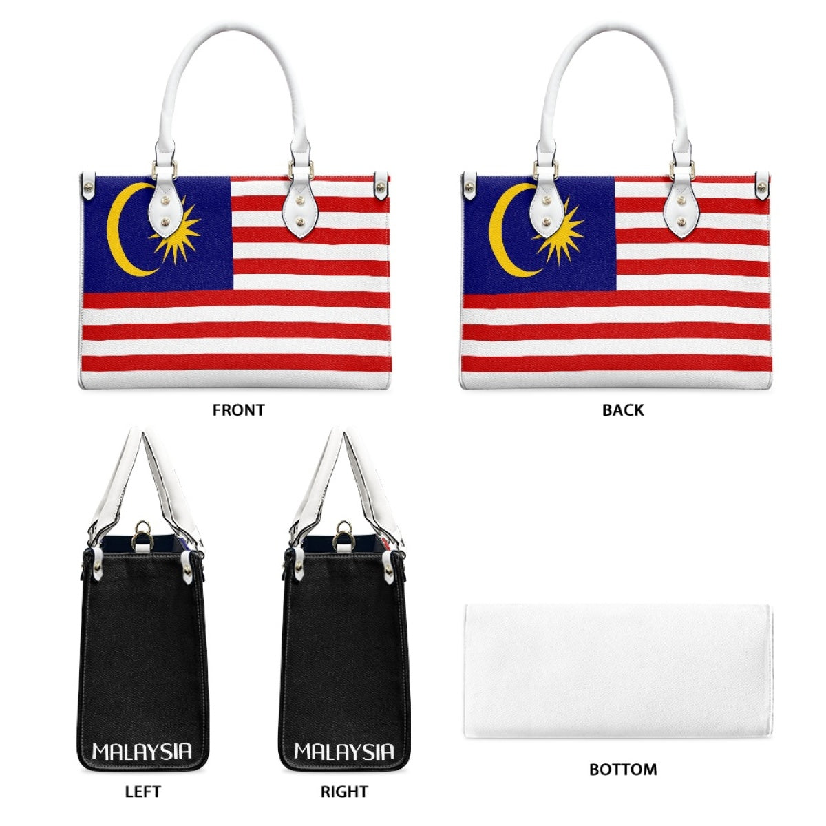 Malaysia Flag Bag With Flair – PU Leather Shoulder Handbag to Wear Anywhere - Luv My Flag