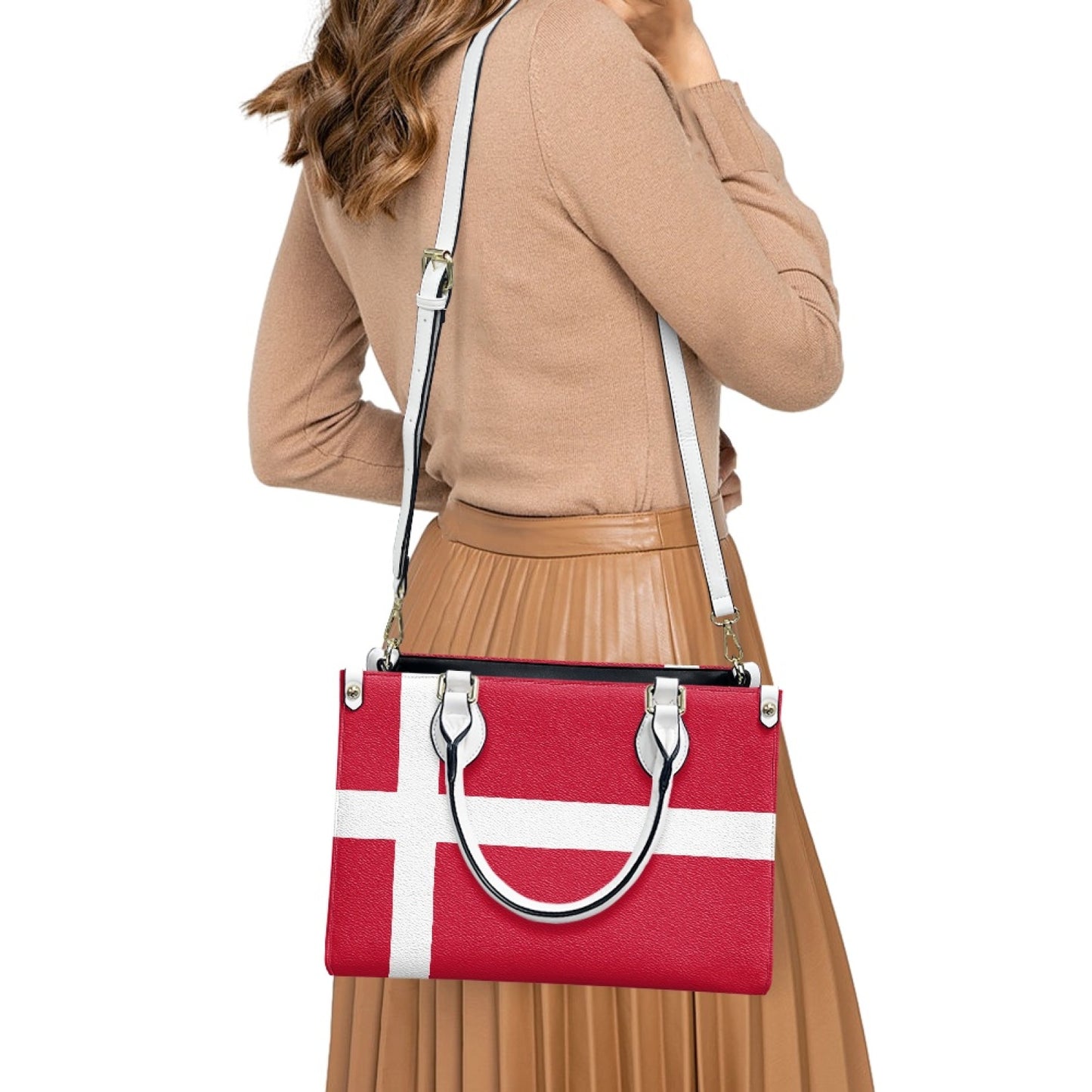 Denmark Flag Handbag – Bold Red PU Purse for Danish Style & Versatile Smile - Luv My Flag