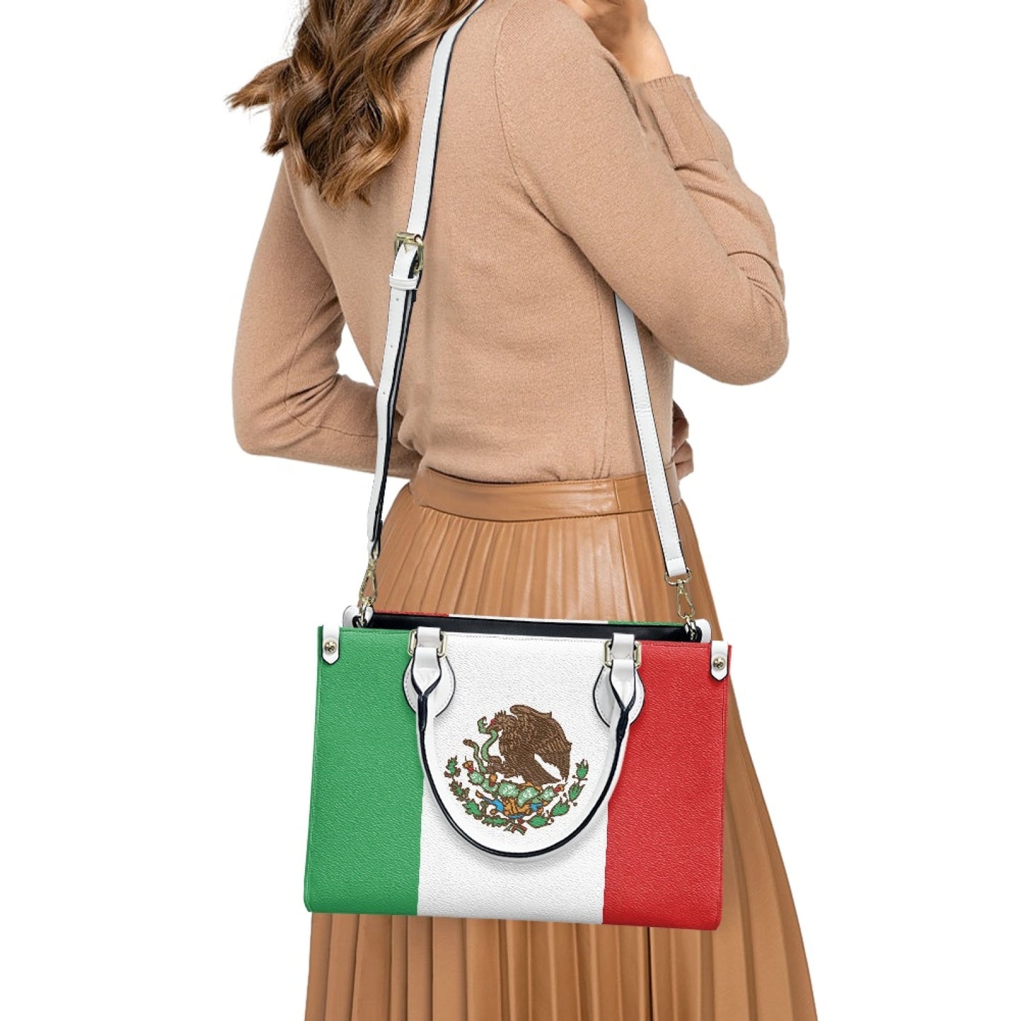 Mexico Flag Chic & Sleek PU Leather Handbag – Viva Style on the Go - Luv My Flag