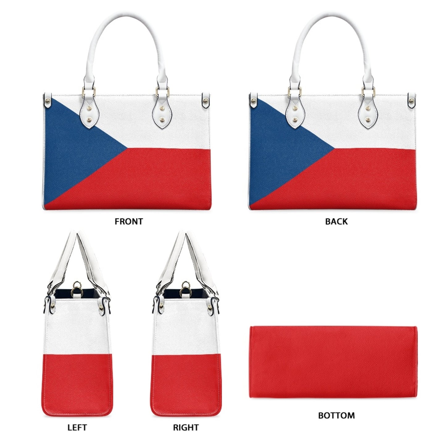 Czech Republic Flag Inspired Handbag – PU Leather Purse That Pops with Prague Style Stops - Luv My Flag