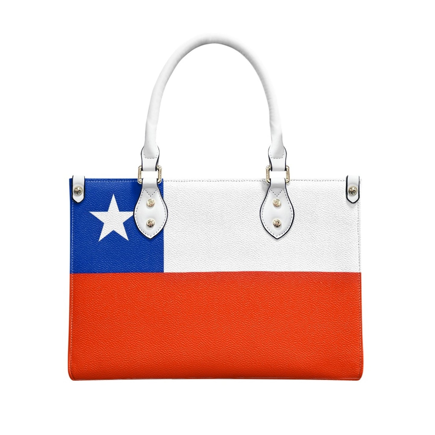 Chile Flag Inspired Handbag – Bold PU Leather Purse with Patriotic Style Burst - Luv My Flag