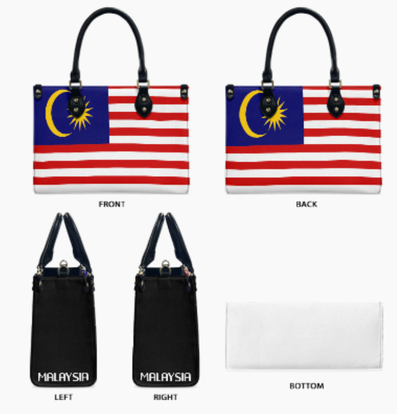 Malaysia Flag Bag With Flair – PU Leather Shoulder Handbag to Wear Anywhere - Luv My Flag