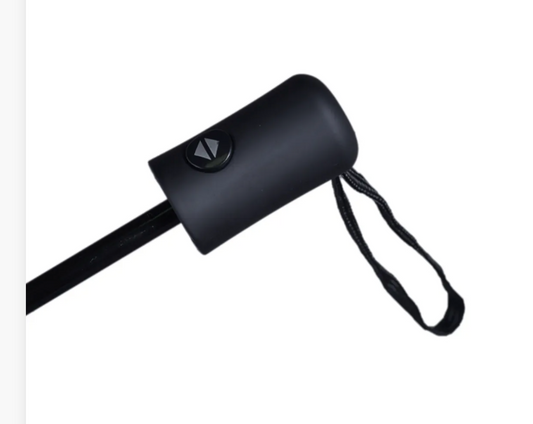 Black automatic folding umbrella handle.