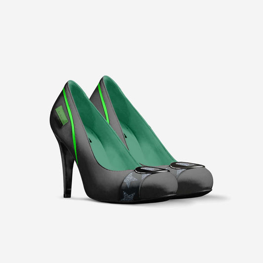 Thin Green Line Flag Inspired Retro Stiletto High Heels