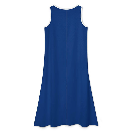 New York Flag Inspired Sleeveless High-Low Hem Dress