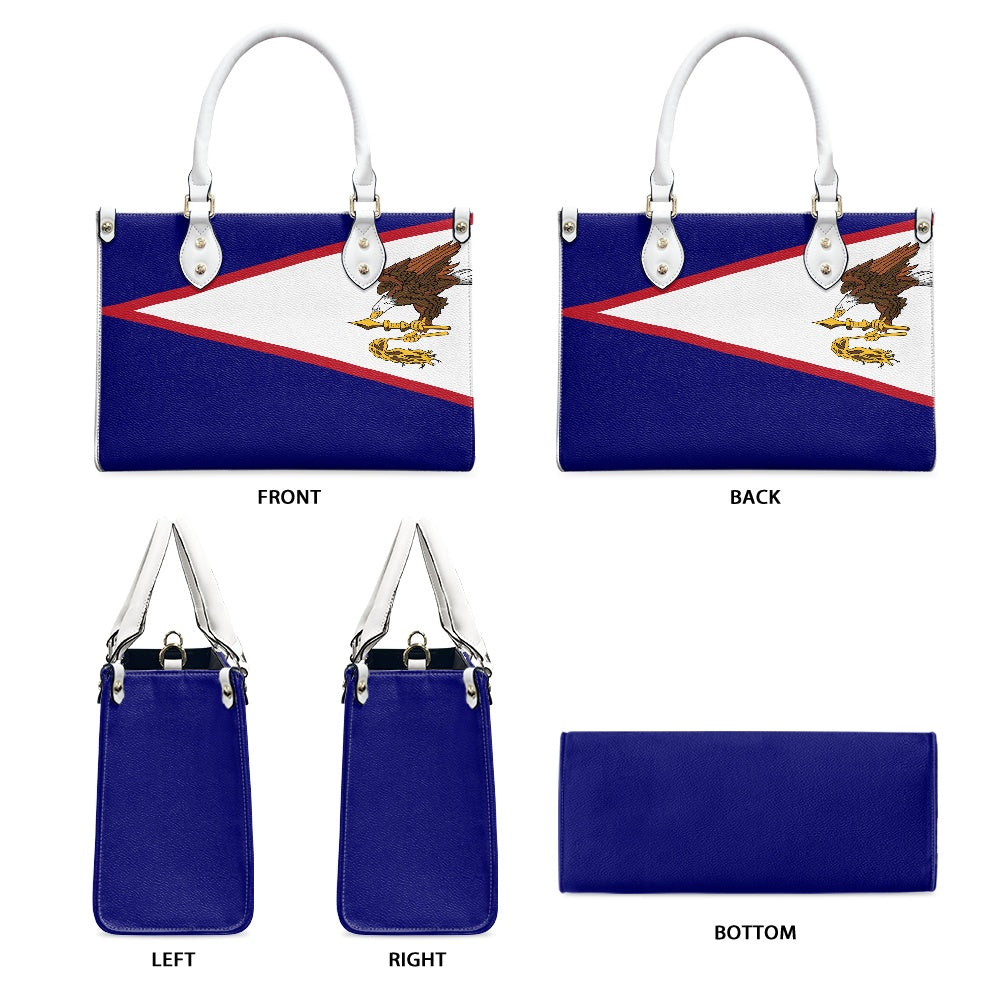Luv My Flag handbag displaying a vibrant eagle design.