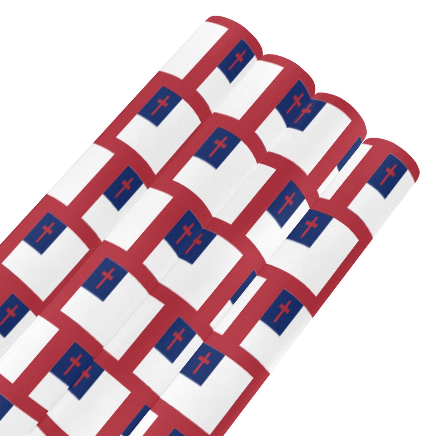 Christian Flag Custom Gift Wrapping Paper 58"x 22.5" (4 Rolls)