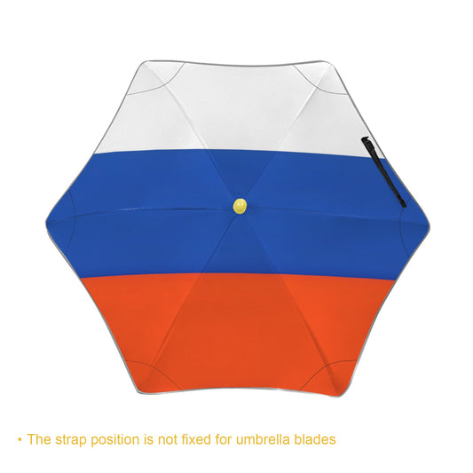 Russia Flag Inspired Kids Safe Round Corner Umbrella