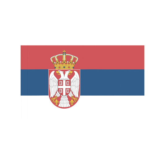 Luv My Flag Serbian flag featuring red, blue, white stripes.