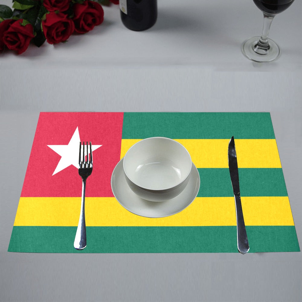 Togo Flag Placemats 12" x 18" (Set of 6)