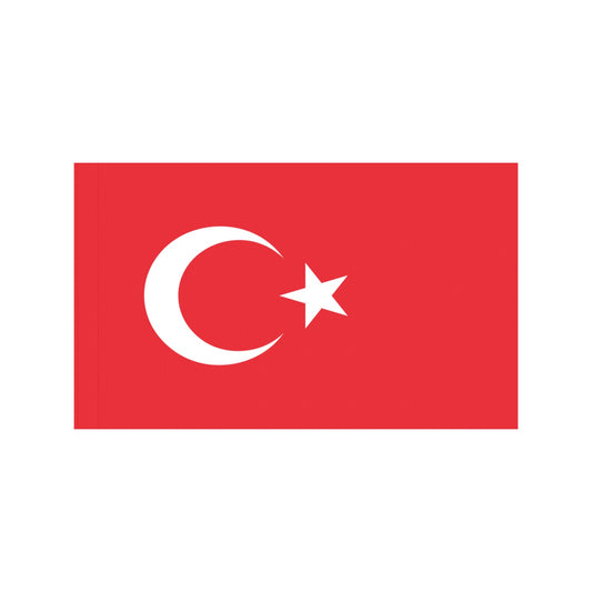 Red flag with white crescent, star by Luv My Flag.