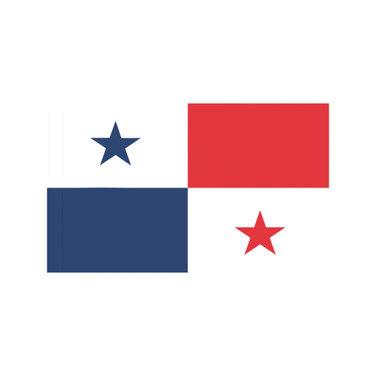 Luv My Flag: vibrant Panama flag with stars and rectangles.