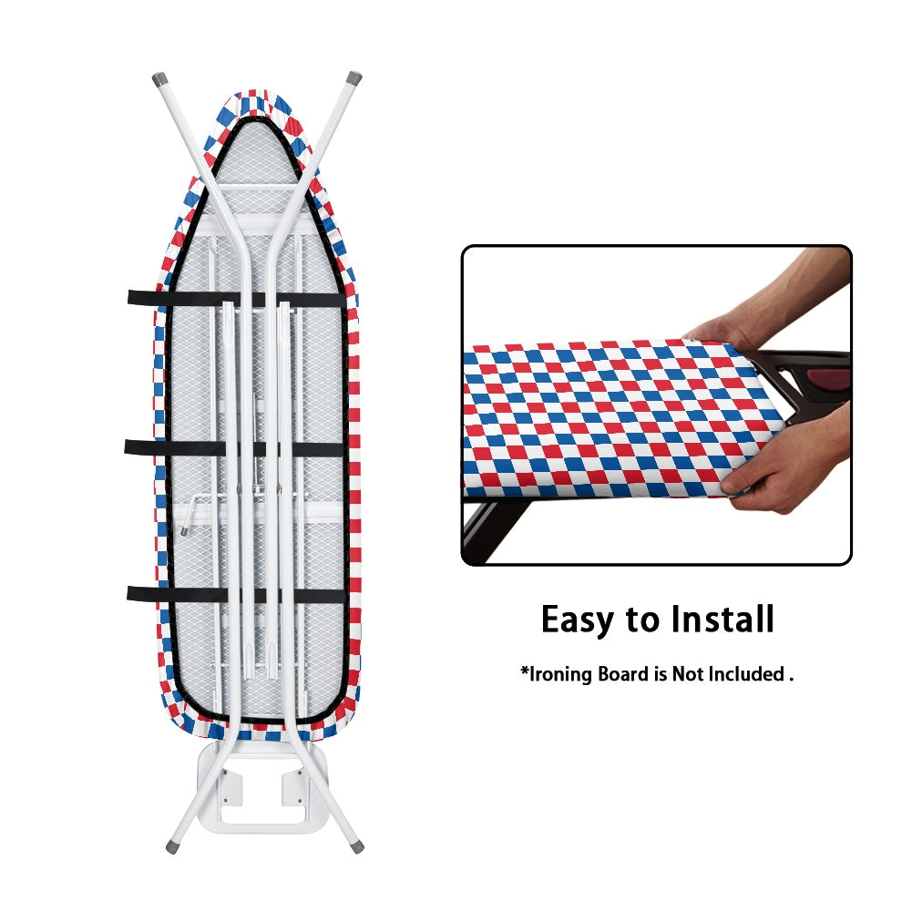 American Flag Colors Red Blue Checkered Ironing Board Cover