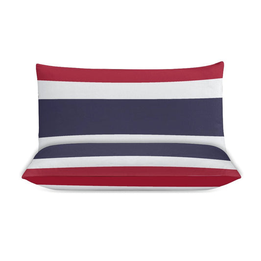 Thailand Flag Inspired 3-Piece Bedding Set (1 Duvet Cover + 2 Pillow Shams) – 102"×90"
