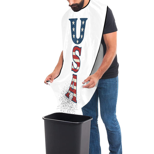 USA/American Flag "USA" Beard Bib Apron for Men Shaving & Trimming