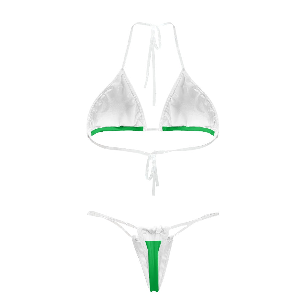 Wales Flag Inspired Transparent String Bikini