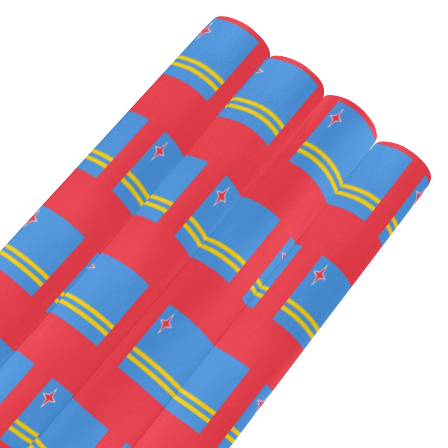 Aruba Flag Custom Gift Wrapping Paper 58"x 22.5" (4 Rolls)