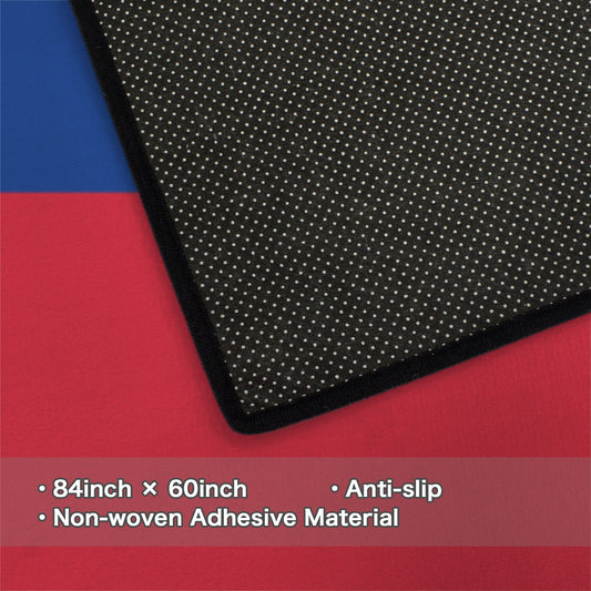 Samoa Flag Inspired 84x60 Inch Area Rug with Black Binding (Made in the USA)