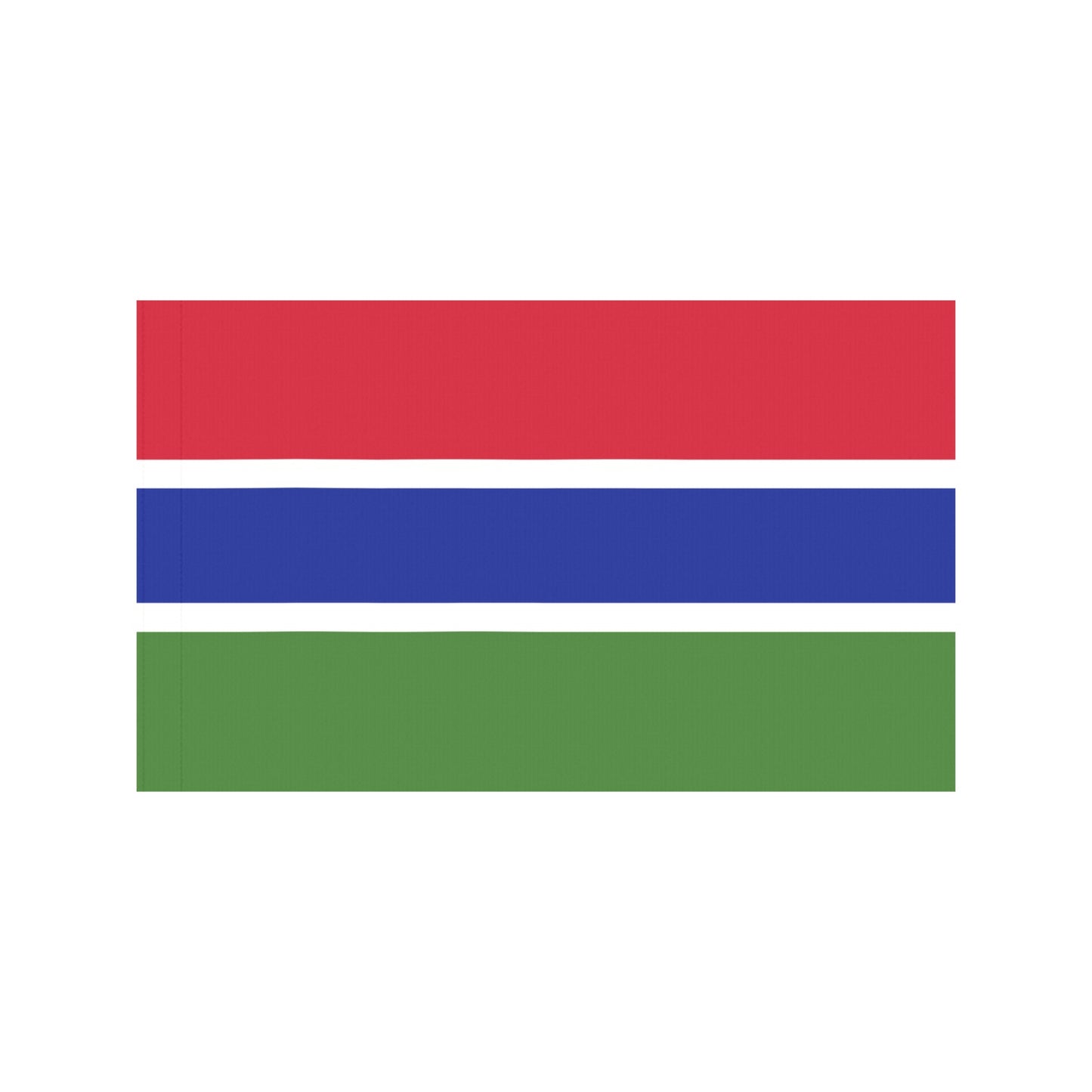 Red, blue, green striped flag with white borders, Luv My Flag.