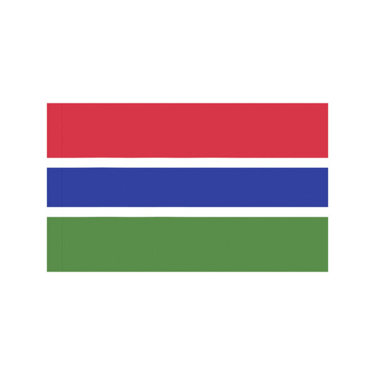 Red, blue, green striped flag with white borders, Luv My Flag.