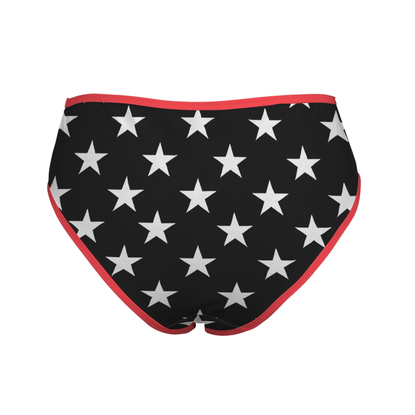 Thin Red Line Flag Inspired Women's High Waisted Brief