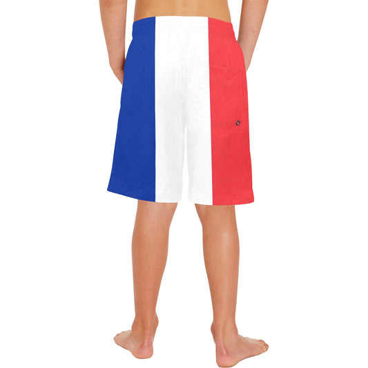 France Flag Inspired Boys Beach Shorts
