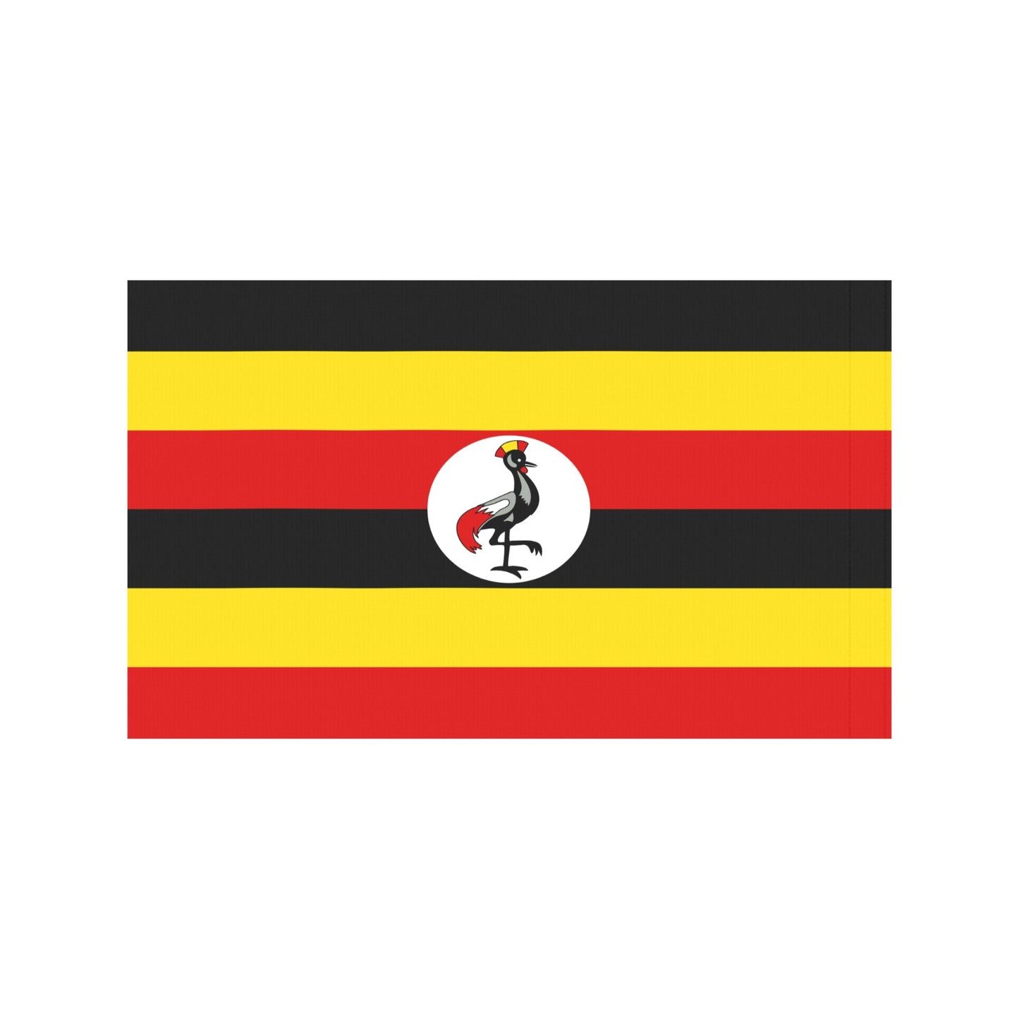 Luv My Flag: Uganda flag with stripes, crane emblem.