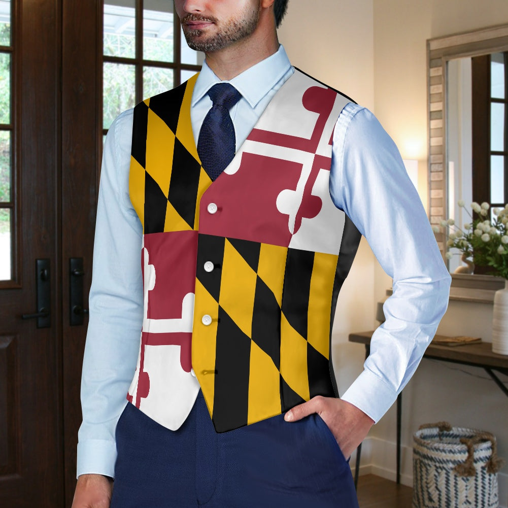 Maryland Flag Suit vest jacket