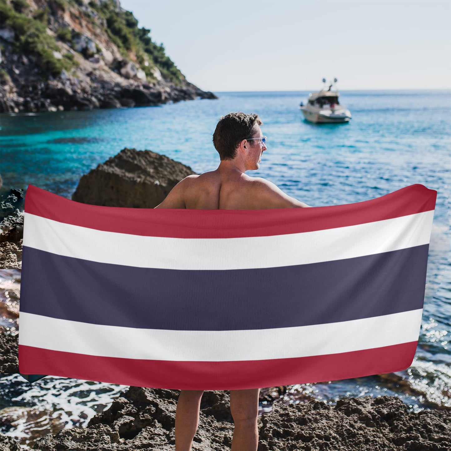 Thailand Flag Beach Towel 31"x71" (Made in USA)