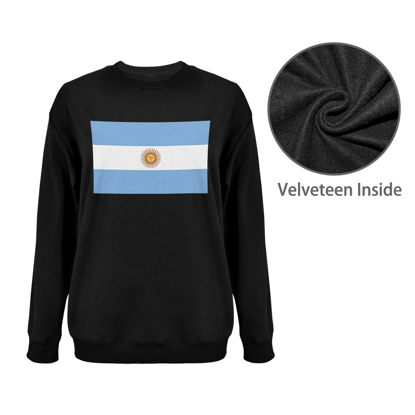 Argentina Flag Unisex Fleece Sweatshirt (Made in the USA)