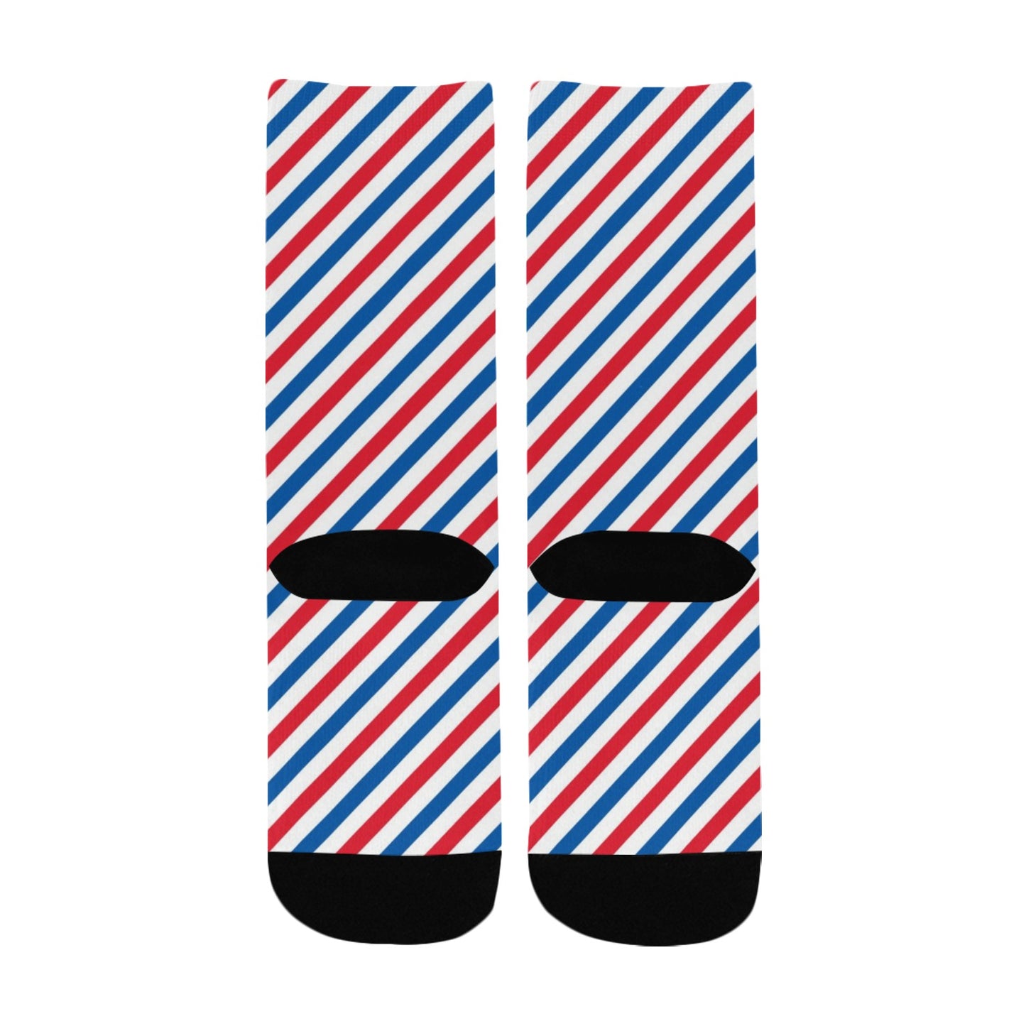 USA/American Flag Inspired Stripes Pattern Kid's Custom Socks (Made in the USA)
