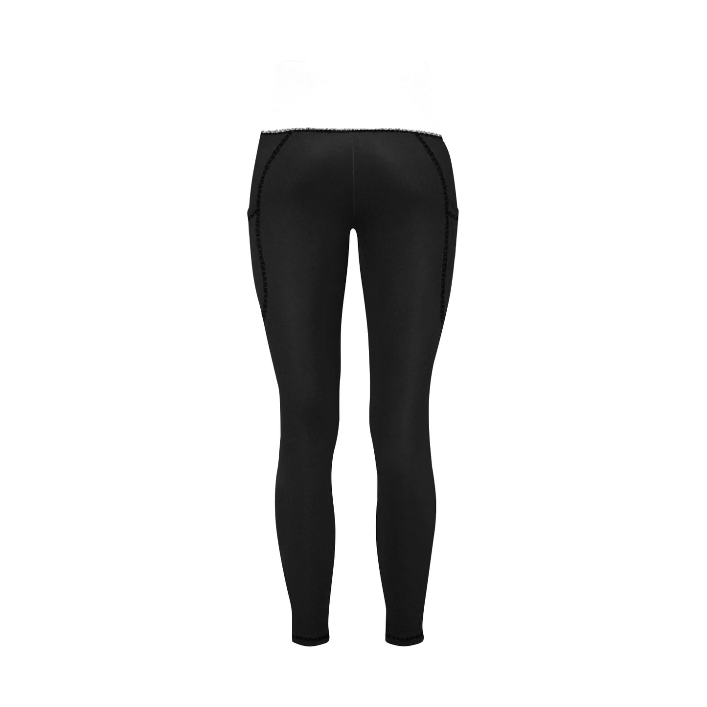 Thin Blue Line Flag Inspired Snake Women's High Waist Leggings with Pockets