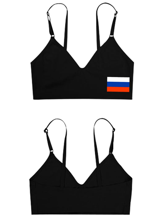 Russia Flag Women's Seamless Bra | Ships from USA