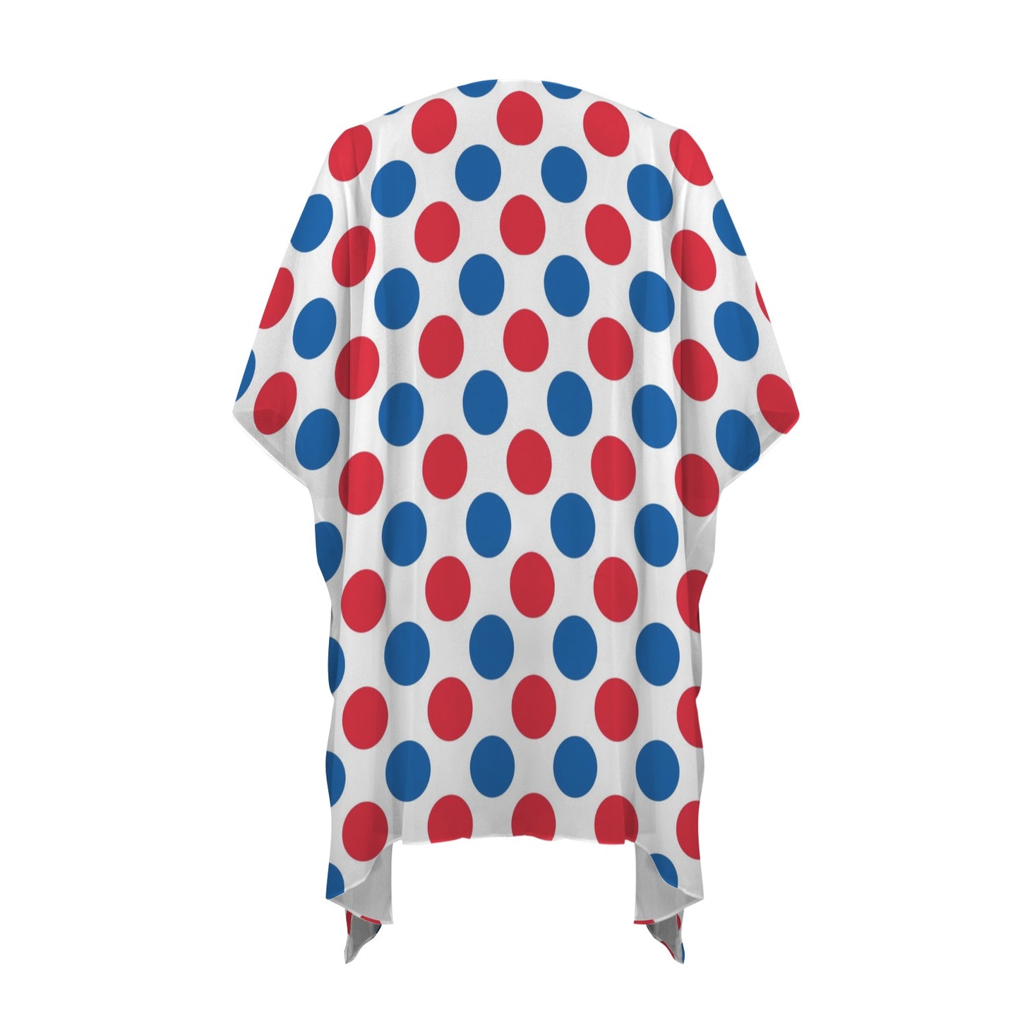 USA/American Flag Inspired Polka Dot Pattern Women's Long Cover Up
