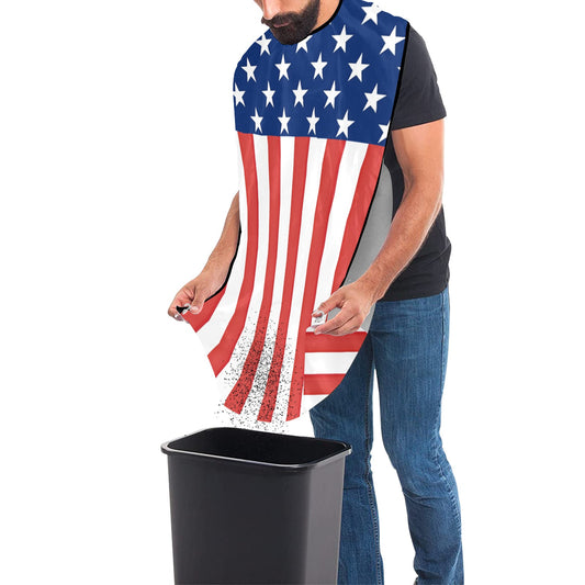 USA/American Flag Beard Bib Apron for Men Shaving & Trimming