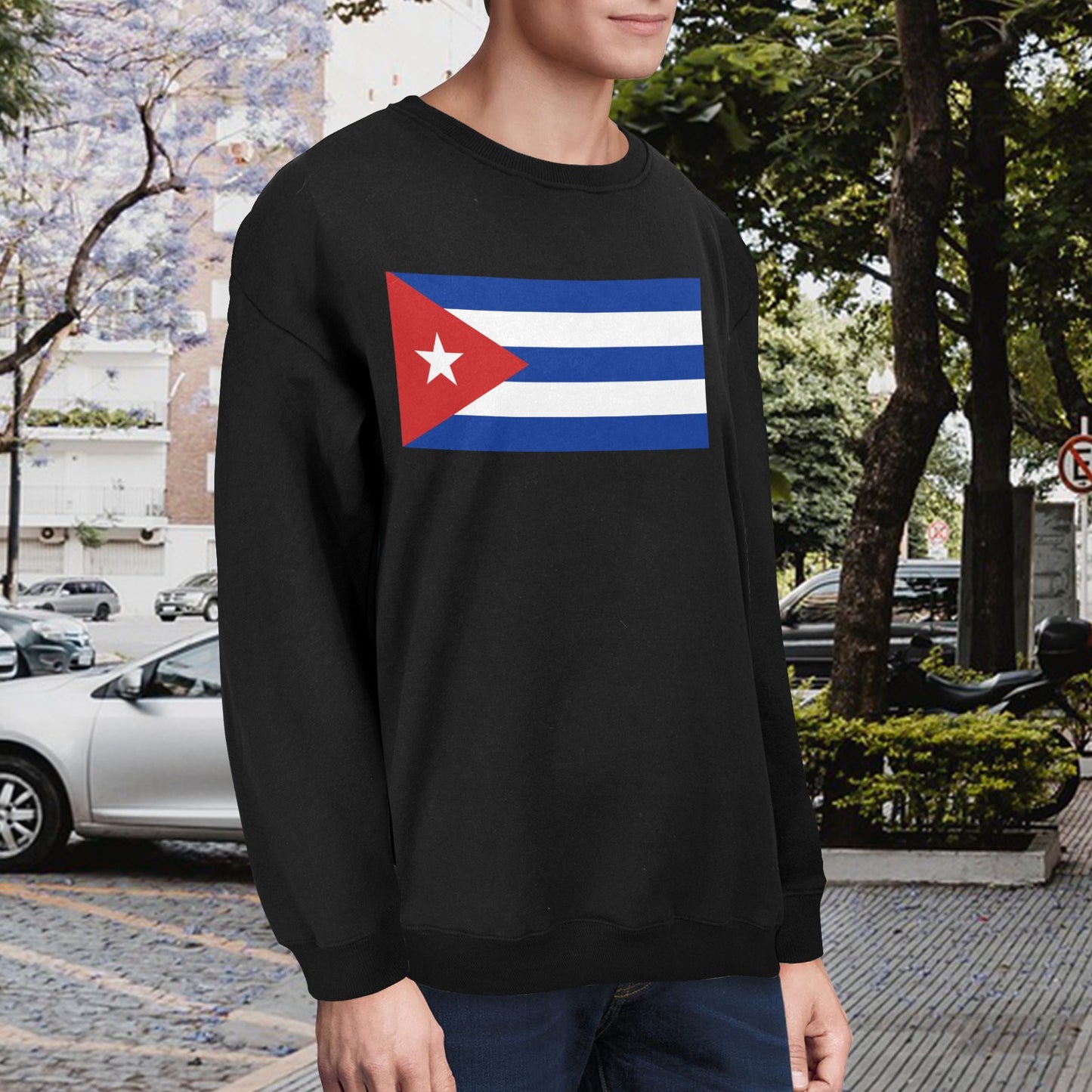 Cuba Flag Unisex Fleece Sweatshirt (Made in the USA)